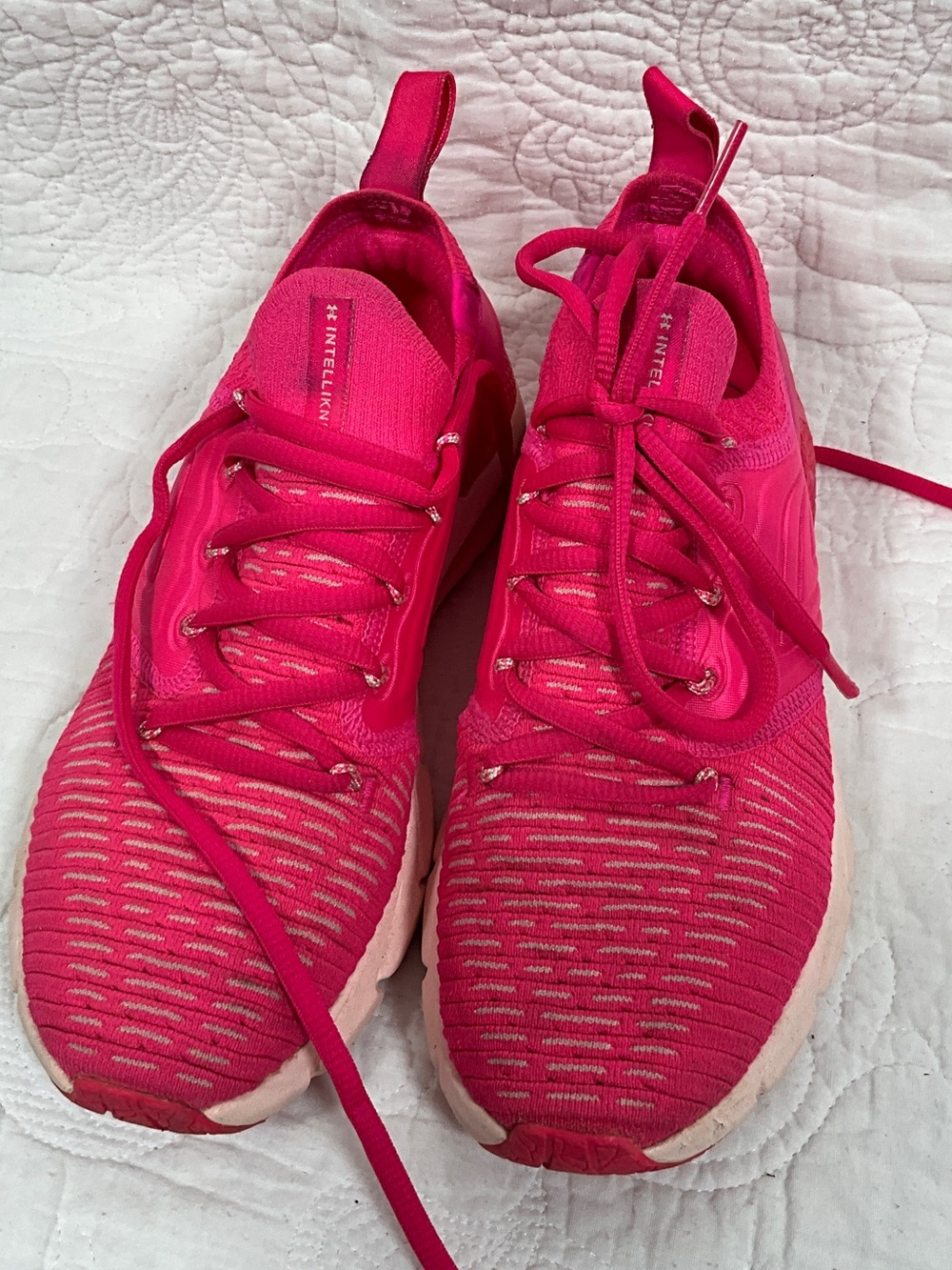 Under Armour Women's Bright Pink Athletic Running Shoes